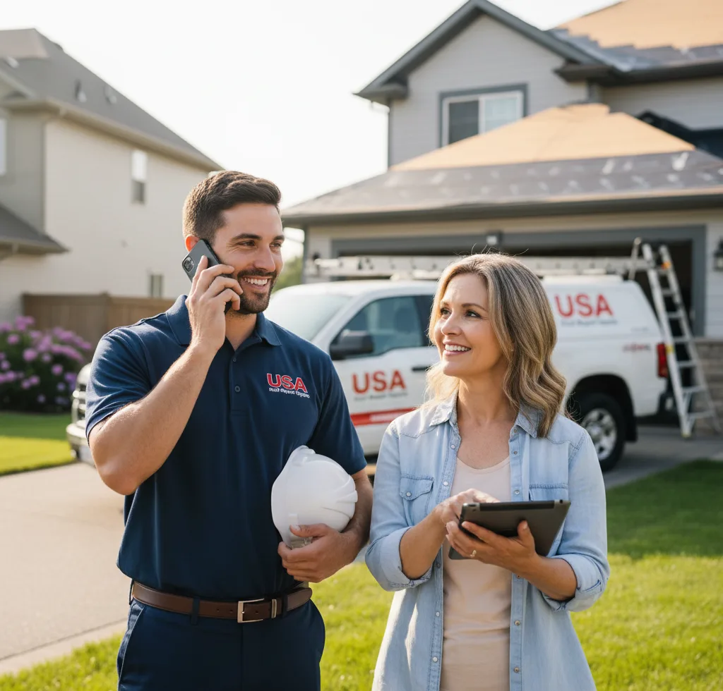 USA Roof Repair Experts customer support in Huntingburg